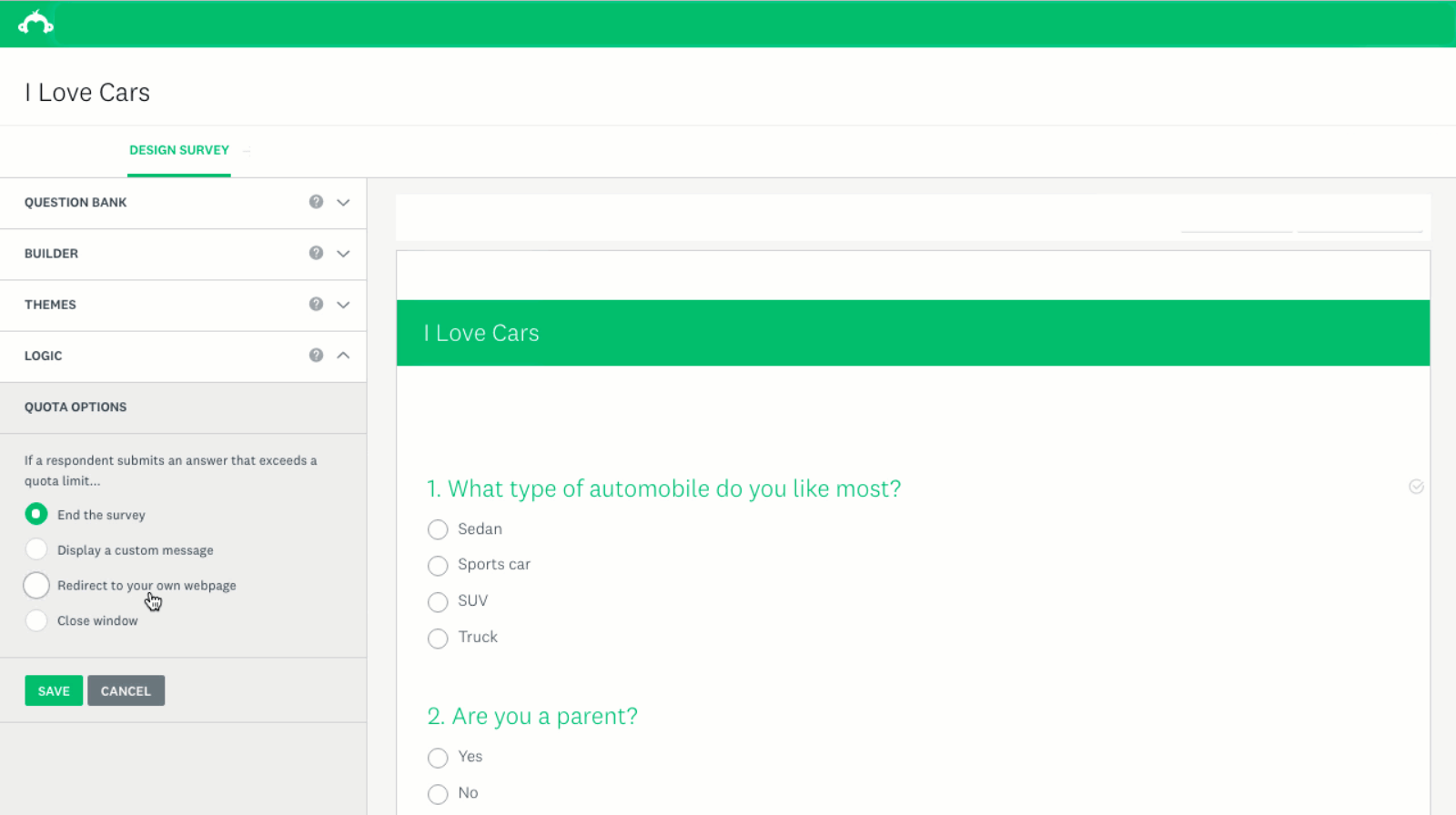 SurveyMonkey Screenshot SurveyMonkey Screenshot